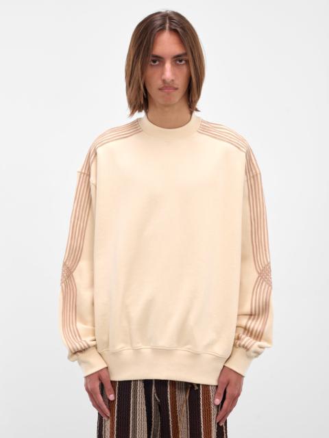 Ivory Applique Gym Crewneck Pullover