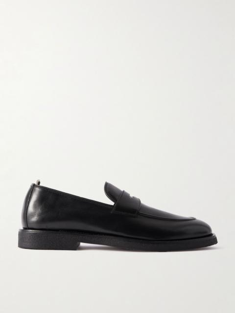 Opera Flexi 101 Leather Penny Loafers Black