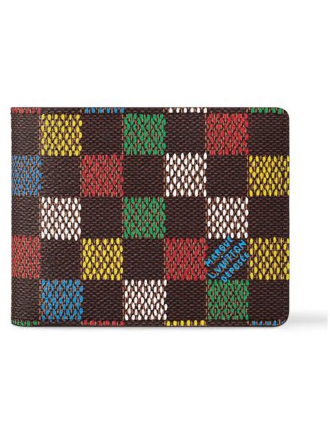 Louis Vuitton Slender Wallet LV Vers Damier Ebene Multicolor