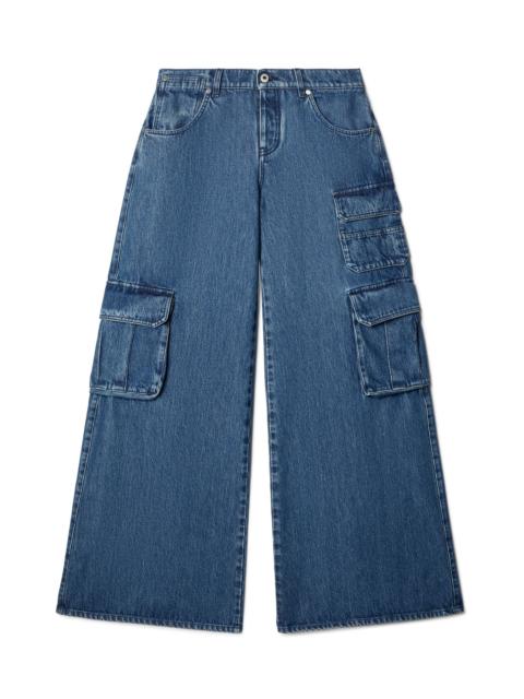Cargo Wide Denim Pants