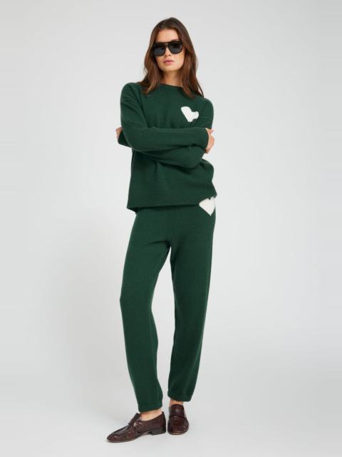 IVY CASHMERE HEART LOGO SWEATPANTS