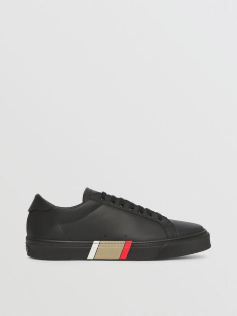 Stripe Detail Leather Sneakers