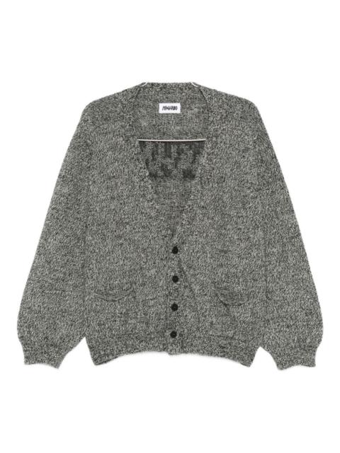 button-front speckled cardigan