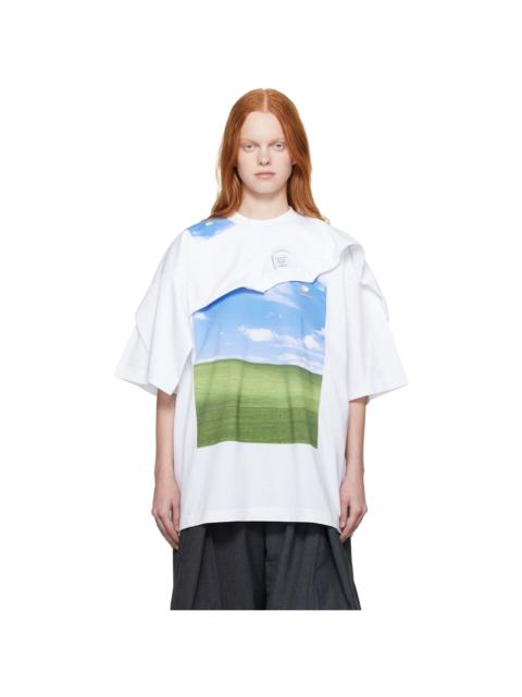 White Desktop Double Layered T-shirt