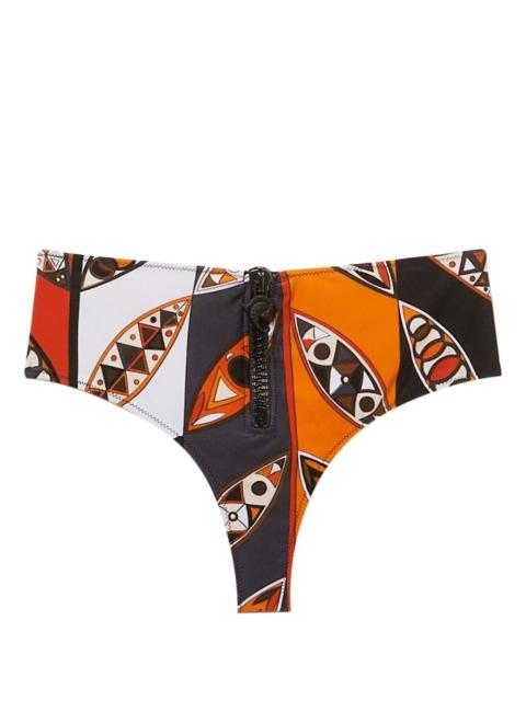graphic-print bikini bottoms