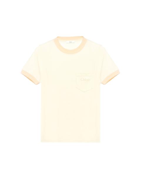 CREW-NECK LOGO T-SHIRT IN COTTON JERSEY