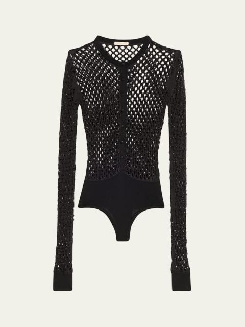 Zora Crystal Mesh Bodysuit