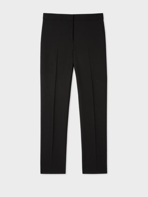 A Suit To Travel In - Women's Slim-Fit Black Wool Trousers