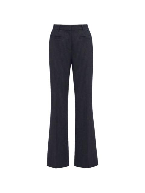 tailored cropped flared trousers