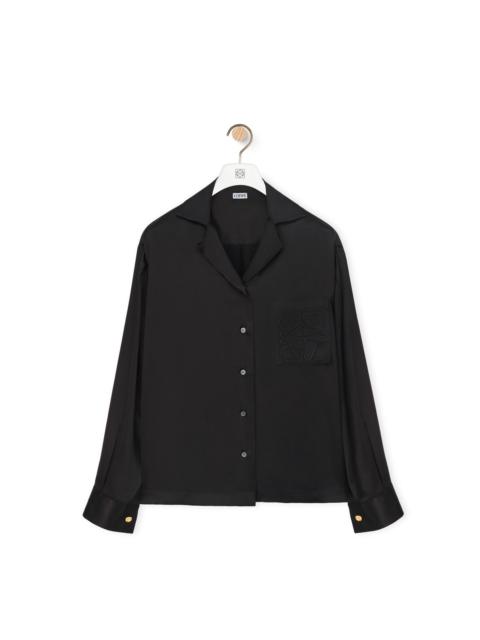 Anagram pyjama blouse in silk satin