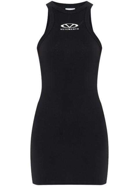 logo-print mini dress