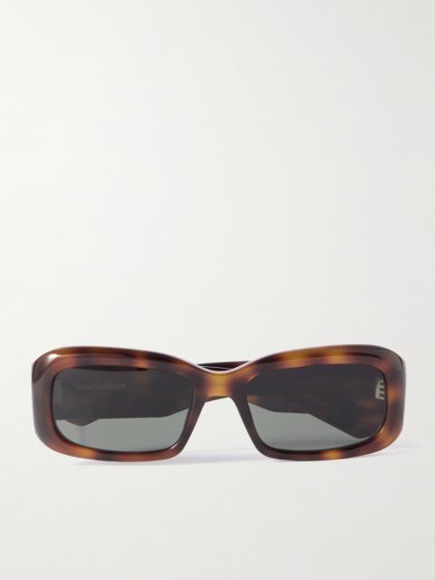 Rectangle-frame Tortoiseshell Acetate Sunglasses