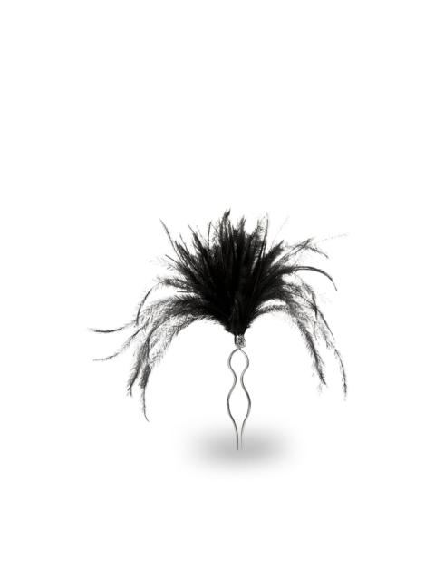 Olivia feather-embellishment hair clip