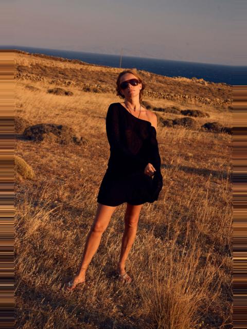 BLACK RIB JANE SKIRT