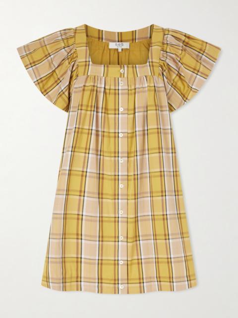 Copeland Plaid Cotton-poplin Mini Dress