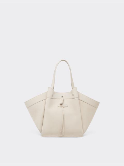 Large tote bag in nubuck leather