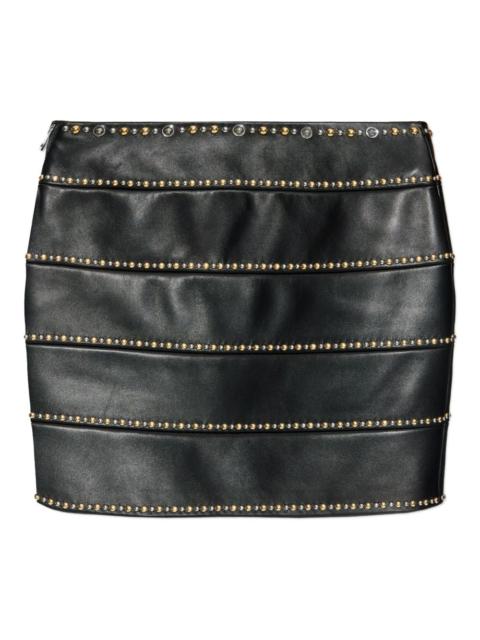 studded-embellishment mini skirt