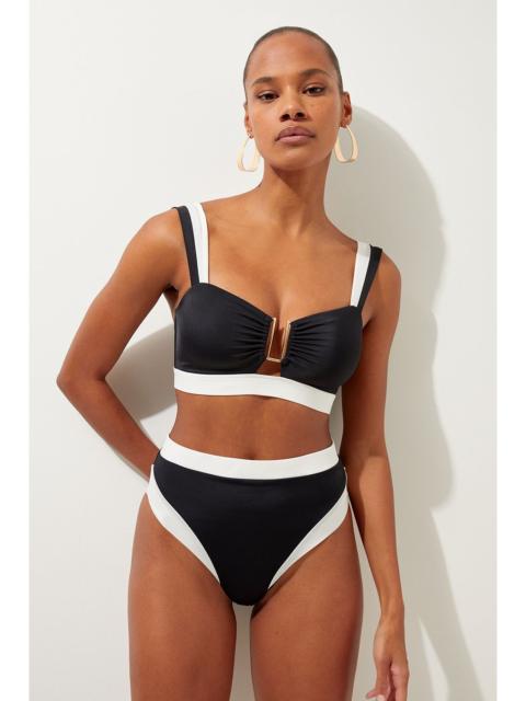 Trim Detail Detachable Strap Bikini Top