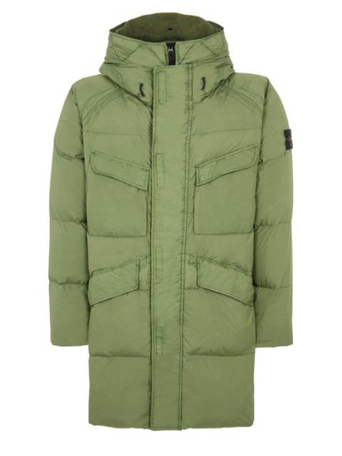 70123 GARMENT DYED CRINKLE REPS NY DOWN-TC OLIVE GREEN