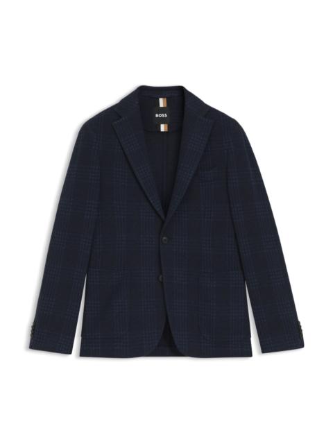 CHECKED SLIM-FIT JACKET IN A COTTON BLEND