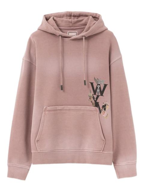 logo-print faded-effect hoodie