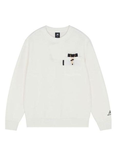 New Balance Logo Print Sweatshirt 'White' AMT13388-IV