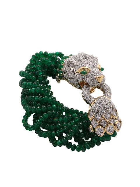 Emerald Diamond Elizabeth Taylor Lion Bracelet