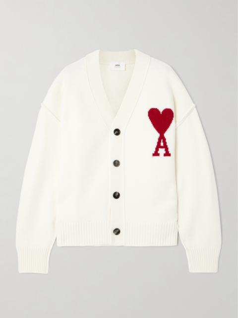 Adc Intarsia Merino Wool Cardigan
