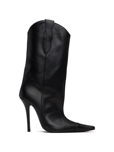 Black Mid-Calf Cowgirl Boots