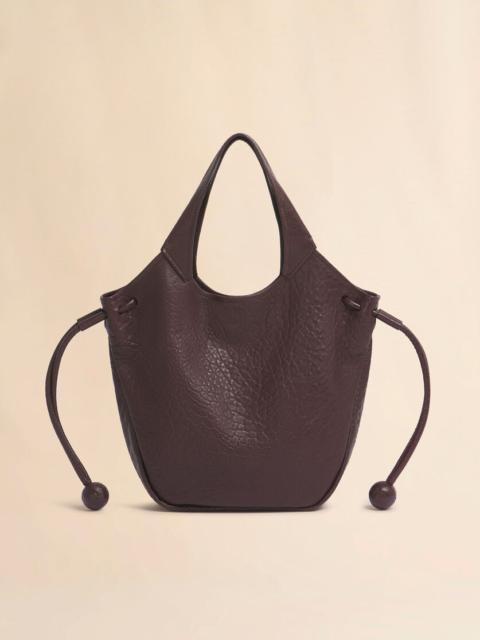 RED LEATHER TRUNKAROO SOFT SMALL TOTE BAG