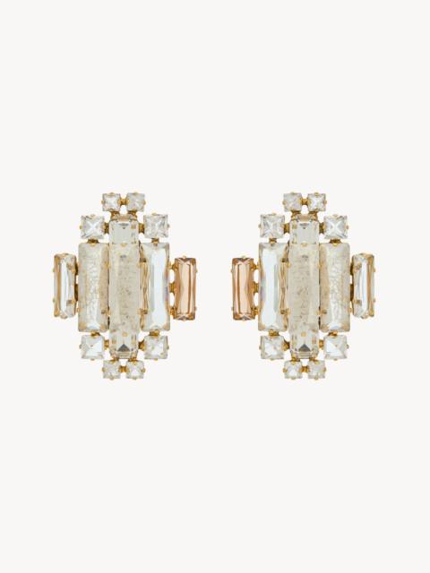 CRYSTAL MEDALLION EARRINGS