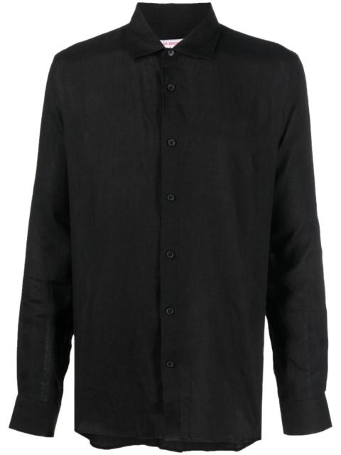 Giles long-sleeve linen shirt