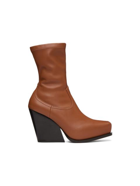 Brown Cowboy Ankle Boots