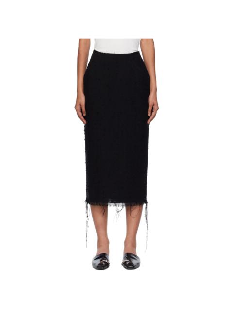 Black Thalia Midi Skirt