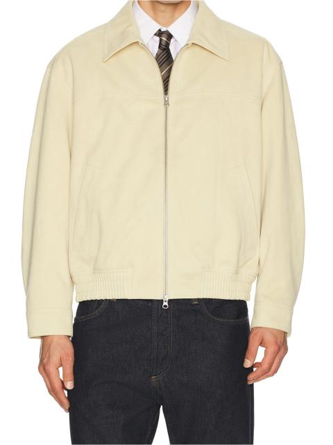 Vegan Suede Collared Blouson