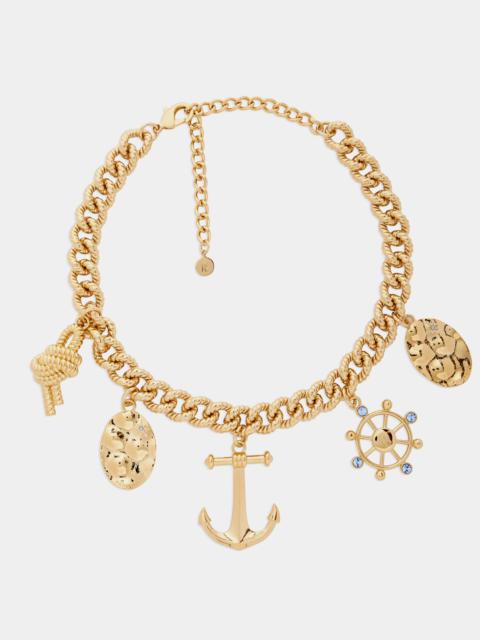 GOLD CHOCKER WITH MEDALS