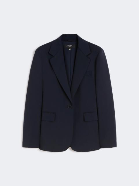 Stretch wool blazer - NAVY