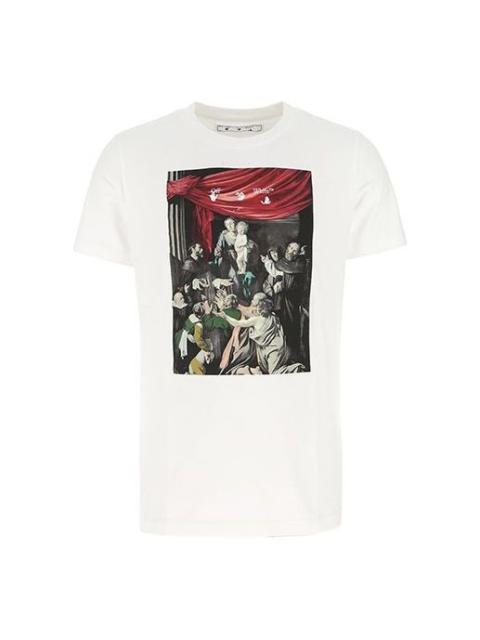 Off-White FW20 Caravaggio Printed Men White OMAA027E20JER0080110