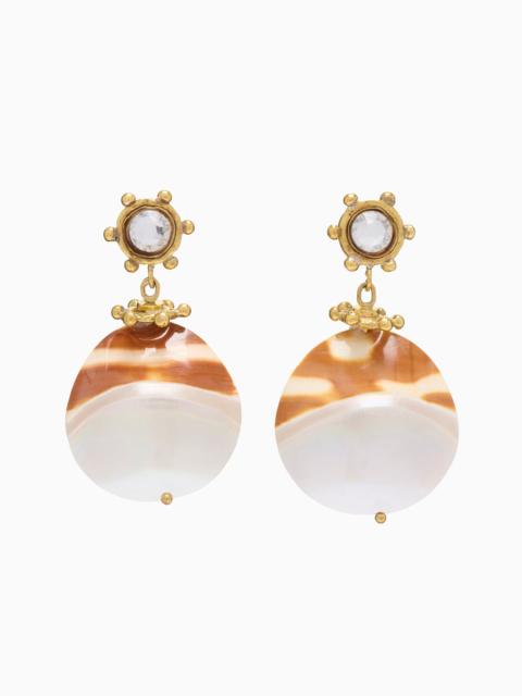 Embellished Shell Drop Earring