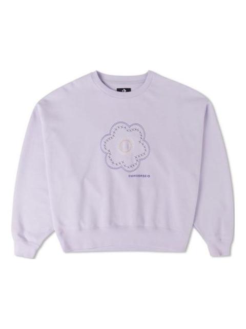 (WMNS) Converse Floral Crewneck 'Lilac' 10025522-A02
