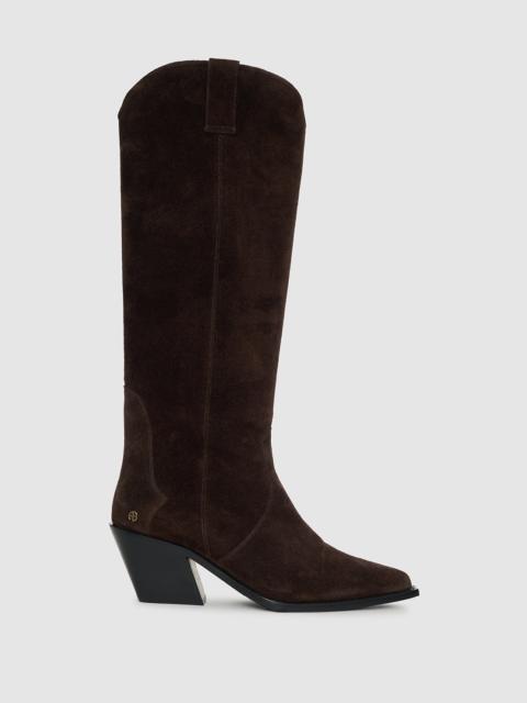 Tall Tania Boots - Dark Brown Suede