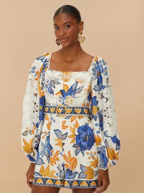 Off-White Summer Flowers Lenzing™ Ecovero™ Euroflax™ Romper