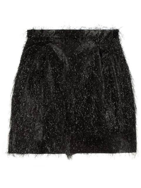 textured mini skirt