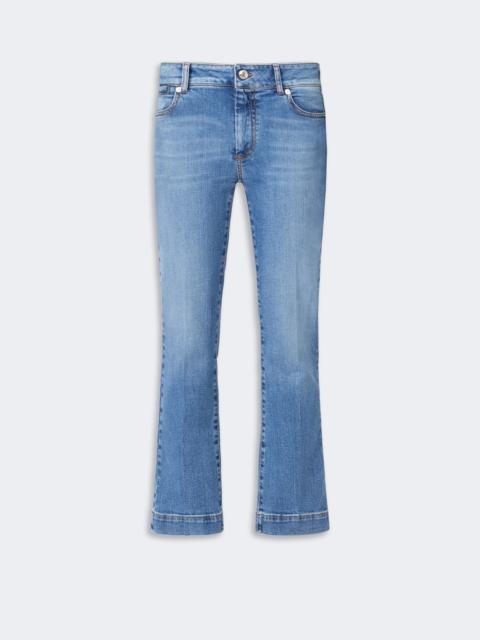 Perfect-fit low-rise mini flare trousers - ULTRAMARINE