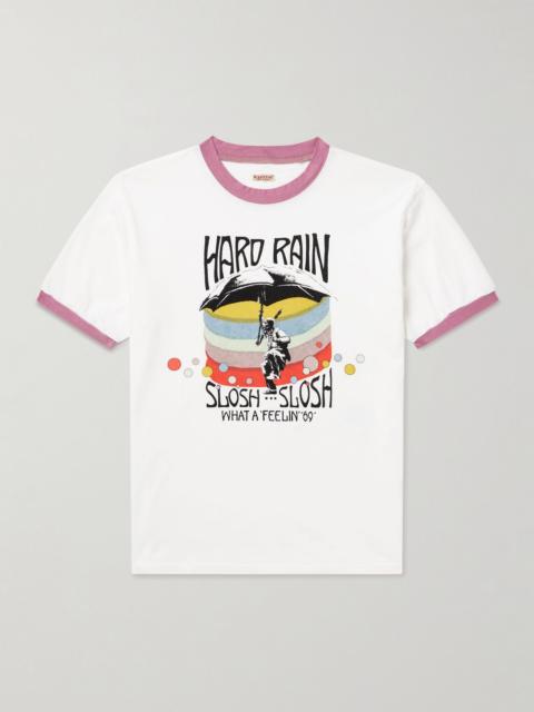 Hard Rain Sundance Printed Cotton-Jersey T-Shirt White