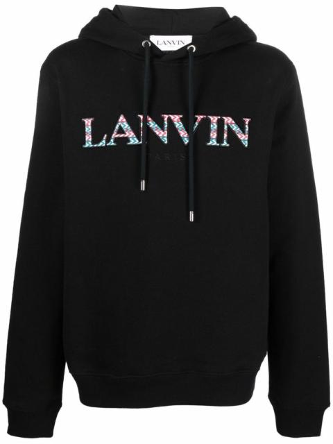 LANVIN Embroidered Hoodie Black