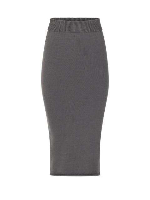 RAW KNIT SKIRT SLATE