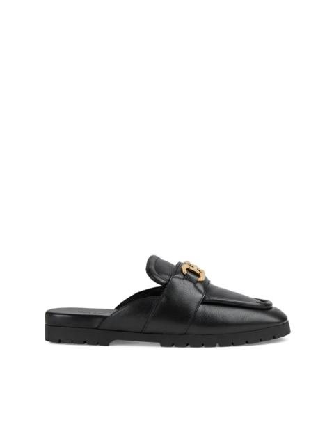 Horsebit-detail leather mules