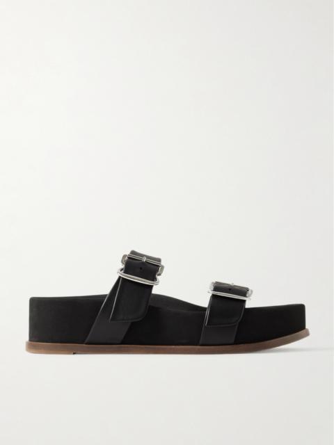 Wren Leather Platform Slides