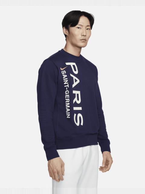 Paris Saint-Germain Club Nike Men's Soccer Crew-Neck French Terry Sweatshirt